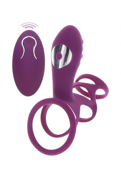 Фиолетовая эрекционная вибронасадка Halo Halo C-Ring Sleeve - Toy Joy - в Новокузнецке купить с доставкой