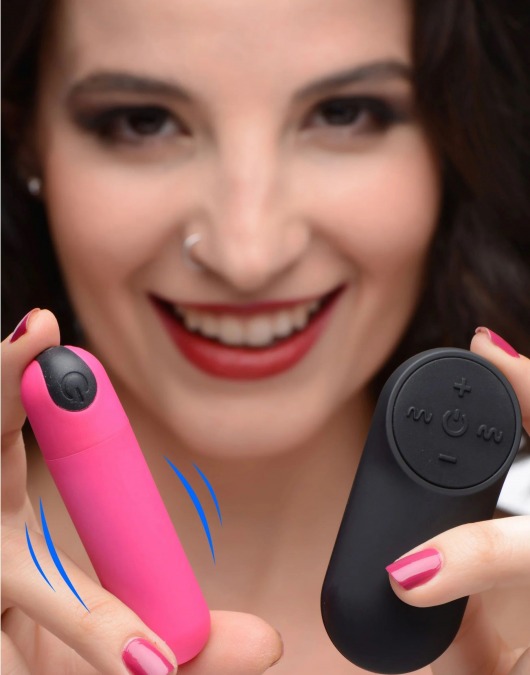 Розовая вибропуля с пультом ДУ 21X Vibrating Bullet with Remote Control - XR Brands