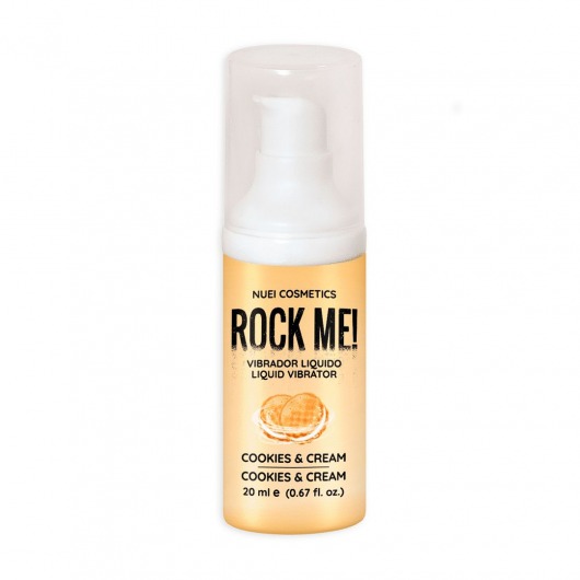 Жидкий вибратор Nuei Rock Me! с ароматом печенья и сливок - 20 мл. - Nuei cosmetics - купить с доставкой в Новокузнецке