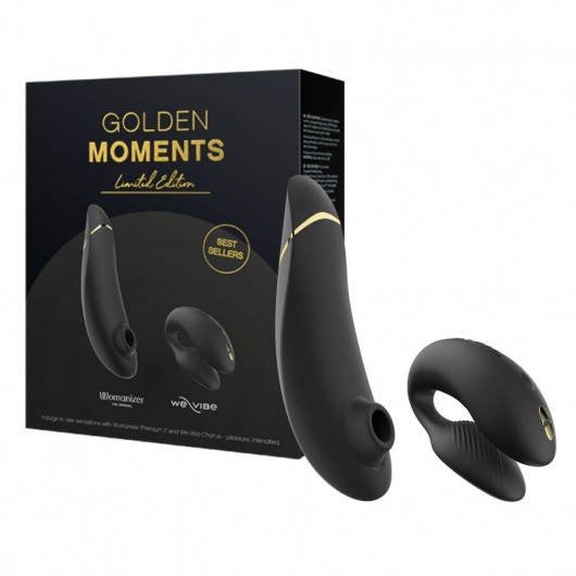 Набор для пар Golden Moments: Womanizer Premium 2 и We-Vibe Chorus - Womanizer купить в Новокузнецке с доставкой в Orgasmix.ru Набор для пар Golden Moments: Womanizer Premium 2 и We-Vibe Chorus - Womanizer