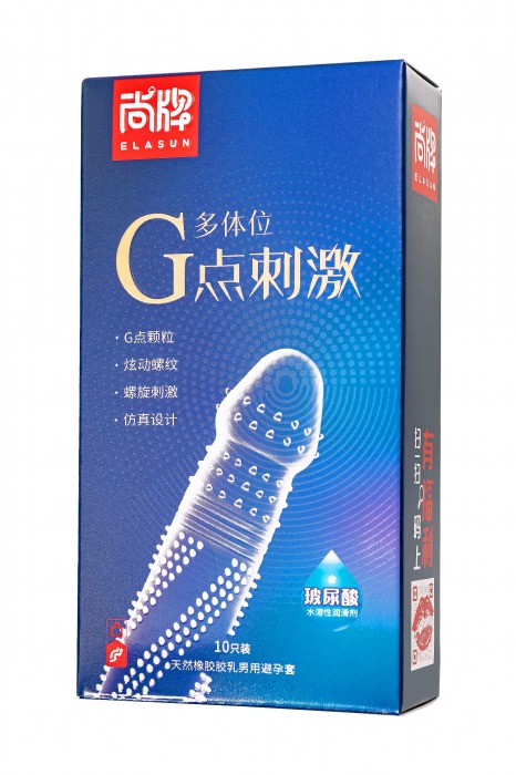 Ультратонкие презервативы Elasun G-spot stimulation с ребрами и точками - 10 шт. - Elasun - купить с доставкой в Новокузнецке