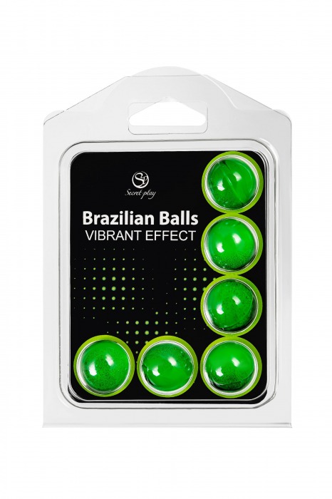 Набор из 6 шариков с массажным маслом Brazilian Balls с эффектом вибрации - Secret Play - купить с доставкой в Новокузнецке