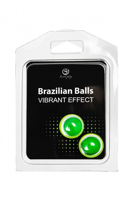 Набор из 2 шариков с массажным маслом Brazilian Balls с эффектом вибрации - Secret Play - купить с доставкой в Новокузнецке