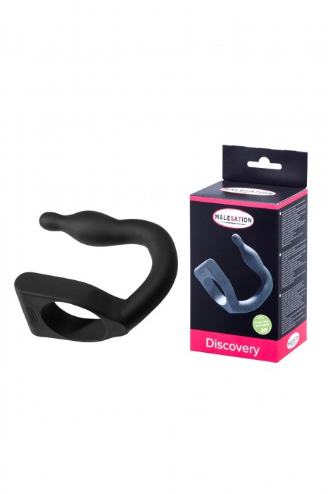 Эрекционное кольцо с вибровтулкой Discovery - MALESATION - в Новокузнецке купить с доставкой
