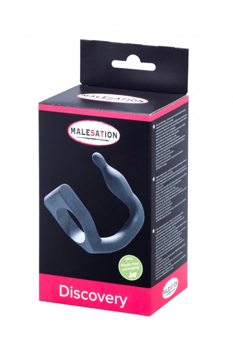Эрекционное кольцо с вибровтулкой Discovery - MALESATION - в Новокузнецке купить с доставкой