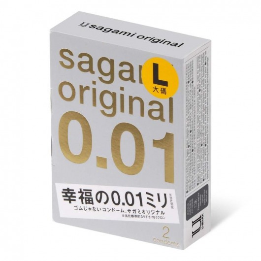 Презервативы Sagami Original 0.01 L-size увеличенного размера - 2 шт. - Sagami - купить с доставкой в Новокузнецке