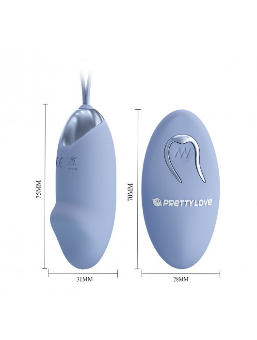 Голубое виброяйцо Julia с пультом ДУ - Baile