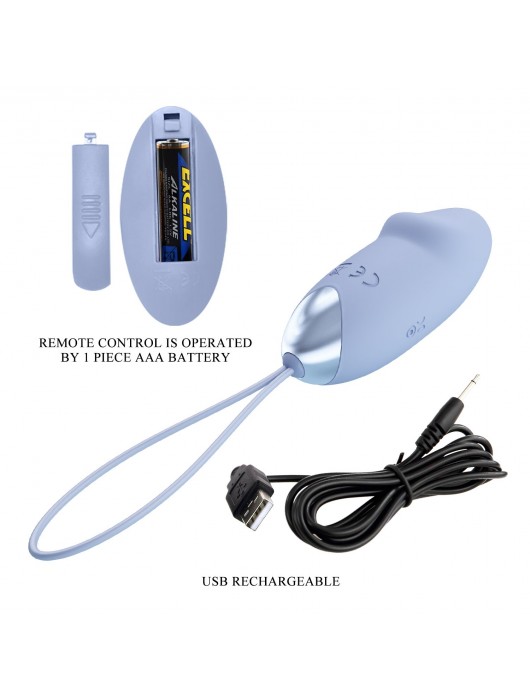 Голубое виброяйцо Julia с пультом ДУ - Baile