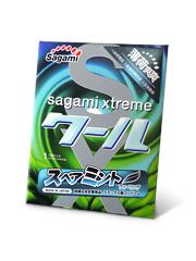 Презерватив Sagami Xtreme Mint с ароматом мяты - 1 шт. - Sagami - купить с доставкой в Новокузнецке