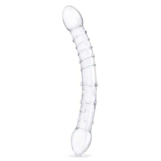 Двусторонний стеклянный фаллоимитатор 12’’ Girthy Double Trouble Glass Dildo - 30 см. - Glas