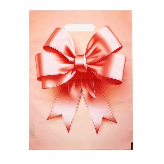 Пакет с принтом в виде банта с вырубной ручкой (30х40 см) - Сима-Ленд - купить с доставкой в Новокузнецке