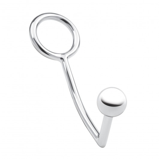 Кольцо на пенис с анальным стимулятором Stainless Steel Anal Hook   Cock Ring - BlueLine - в Новокузнецке купить с доставкой