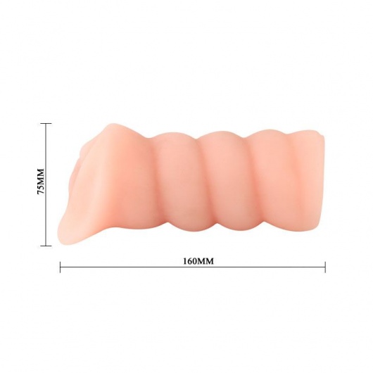 Мастурбатор-вагина с вибрацией и углублениями под пальцы - 16 см. - Baile - в Новокузнецке купить с доставкой