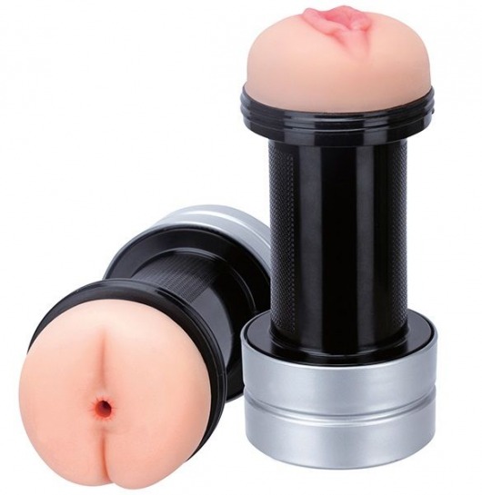 Мастурбатор 2-в-1 REALSTUFF 2 IN 1 HUMMER ANUS   VAGINA: вагина и анус - Dream Toys - в Новокузнецке купить с доставкой