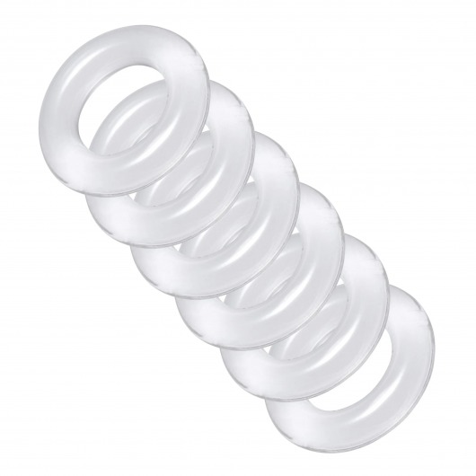Комплект из 6 прозрачных эрекционных колец Ring Master Custom Ball Stretcher Kit - XR Brands - в Новокузнецке купить с доставкой