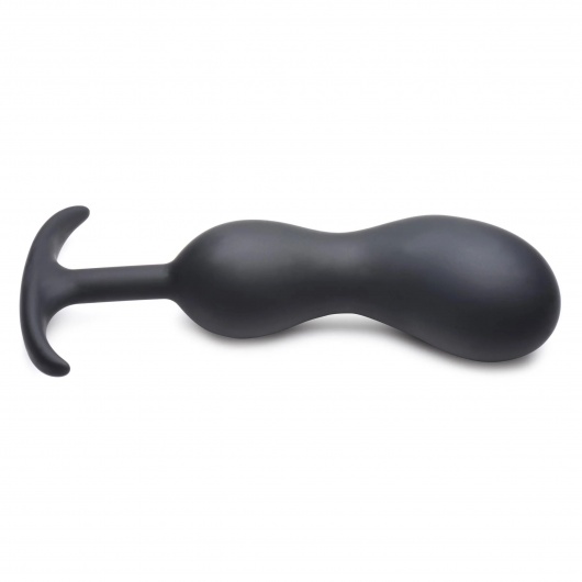 Черный массажер простаты с утяжелителями Premium Silicone Weighted Prostate Plug XL - 20,8 см. - XR Brands - в Новокузнецке купить с доставкой