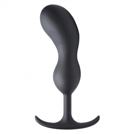 Черный массажер простаты с утяжелителями Premium Silicone Weighted Prostate Plug XL - 20,8 см. - XR Brands - в Новокузнецке купить с доставкой