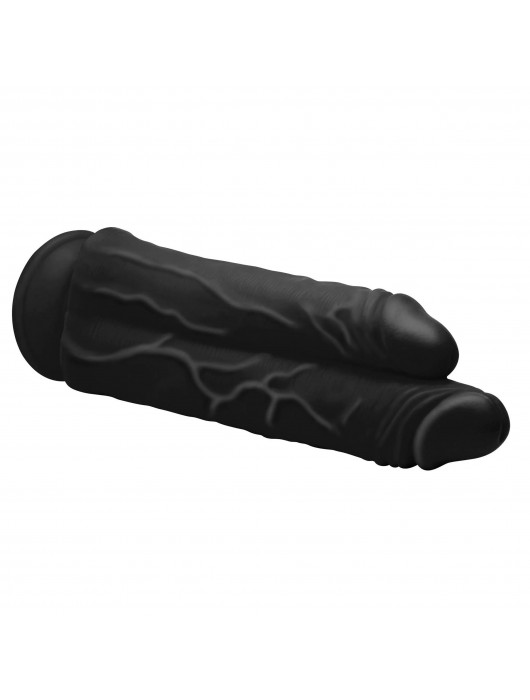 Черный сдвоенный фаллоимитатор Double Stuffer 10’’ Double Pecker Dildo - 27 см. - XR Brands