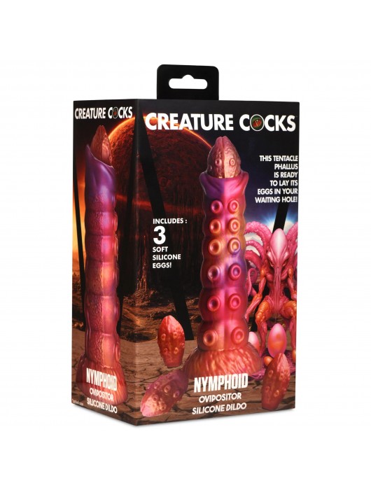 Фантазийный фаллоимитатор Nymphoid Ovipositor Silicone Dildo - 16,5 см. - XR Brands