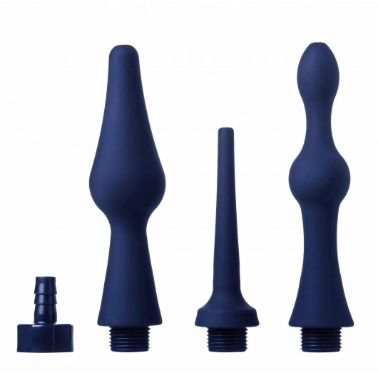 Набор из 3 универсальных насадок для анального душа Universal 3 Piece Silicone Enema Attachment Set - XR Brands - купить с доставкой в Новокузнецке