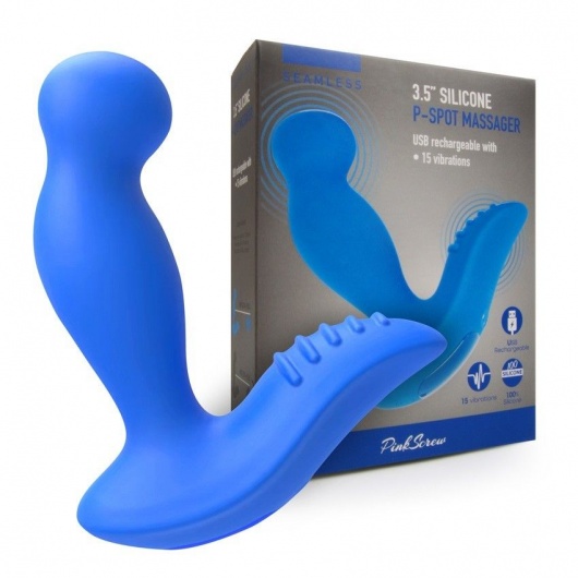 Синий вибромассажер простаты 3,5’’ P-spot Massager - 12,5 см. - Erokay - в Новокузнецке купить с доставкой