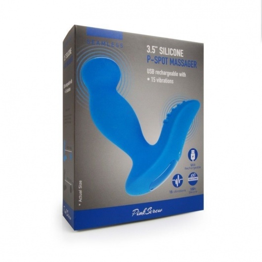 Синий вибромассажер простаты 3,5’’ P-spot Massager - 12,5 см. - Erokay - в Новокузнецке купить с доставкой