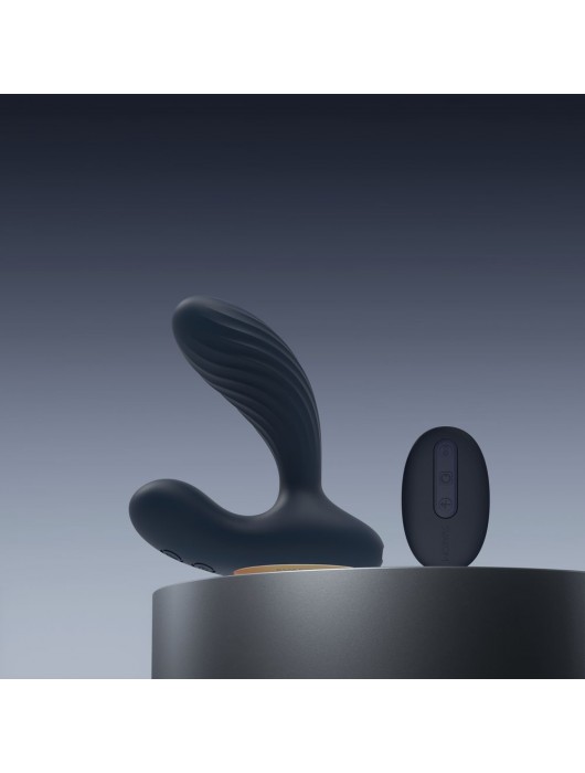 Темно-синий вибромассажер простаты Vick Neo 2 c функцией нагрева и пультом ДУ - Svakom - в Новокузнецке купить с доставкой