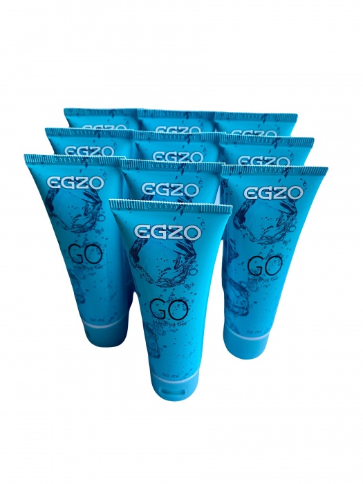 Набор из 10 пролонгирующих лубрикантов на водной основе Egzo Go (по 50 мл.) - EGZO - купить с доставкой в Новокузнецке