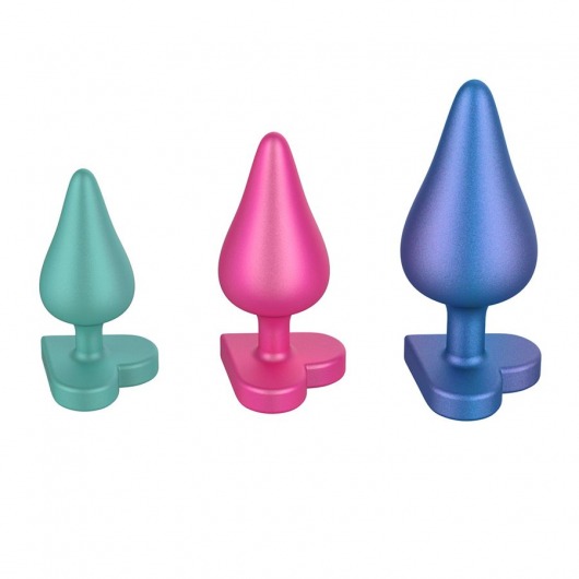 Набор из 3 анальных пробок Romp Luster - ROMP в Новокузнецке Набор из 3 анальных пробок Romp Luster - ROMP
