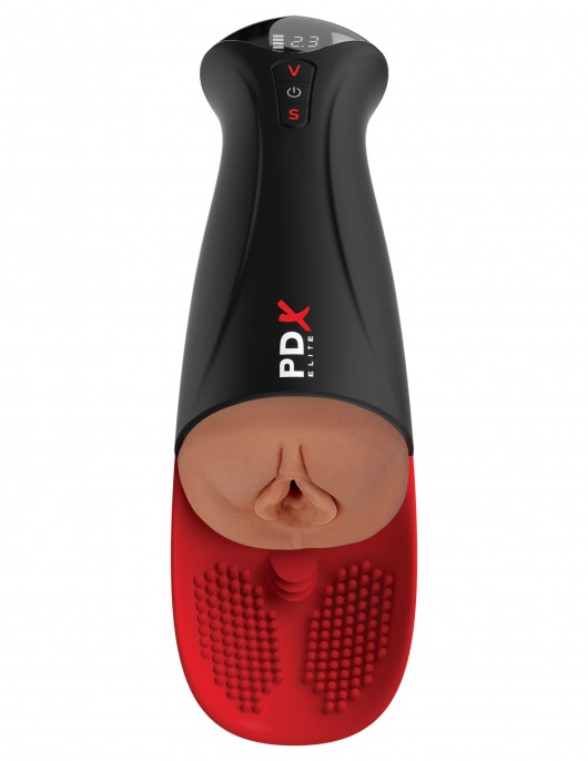 Мастурбатор-вагина в колбе с вибрацией Fuck-O-Matic Pro XL - Pipedream - в Новокузнецке купить с доставкой