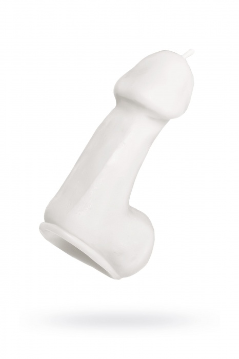Белая свеча в форме пениса - 47 гр. - Pecado - купить с доставкой в Новокузнецке