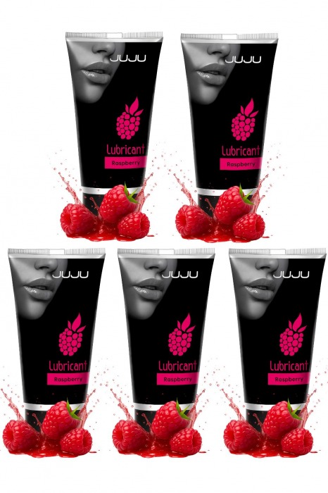 Набор из 5 съедобных лубрикантов JUJU со вкусом малины - JuJu - купить с доставкой в Новокузнецке Набор из 5 съедобных лубрикантов JUJU со вкусом малины - JuJu - купить с доставкой в Новокузнецке