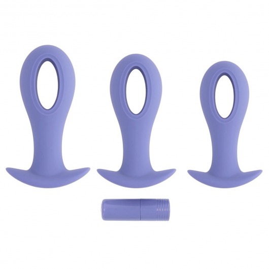 Набор из 3 анальных пробок с вибропулей Hole Punch Plug Set - Evolved