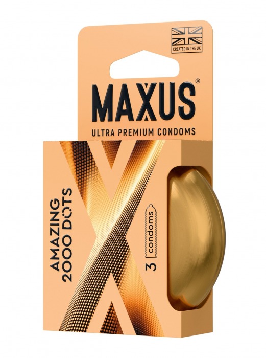 Точечные презервативы MAXUS 2000 Amazing Dots с железным кейсом - 3 шт. - Maxus - купить с доставкой в Новокузнецке