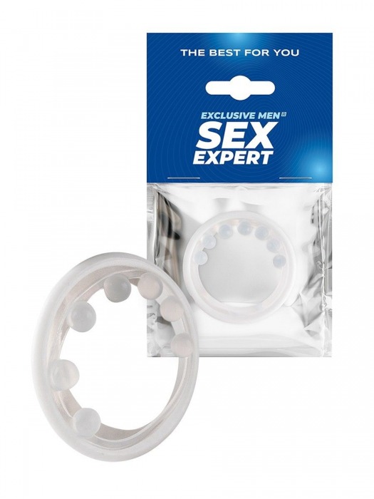 Эрекционное кольцо с мягкой стимулирующей насадкой - Sex Expert - в Новокузнецке купить с доставкой Эрекционное кольцо с мягкой стимулирующей насадкой - Sex Expert - в Новокузнецке купить с доставкой