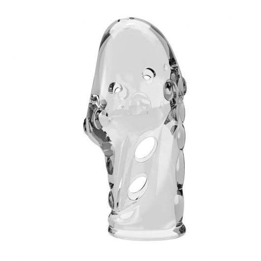 Прозрачная насадка на пенис Booker - 8 см. - Baile - в Новокузнецке купить с доставкой