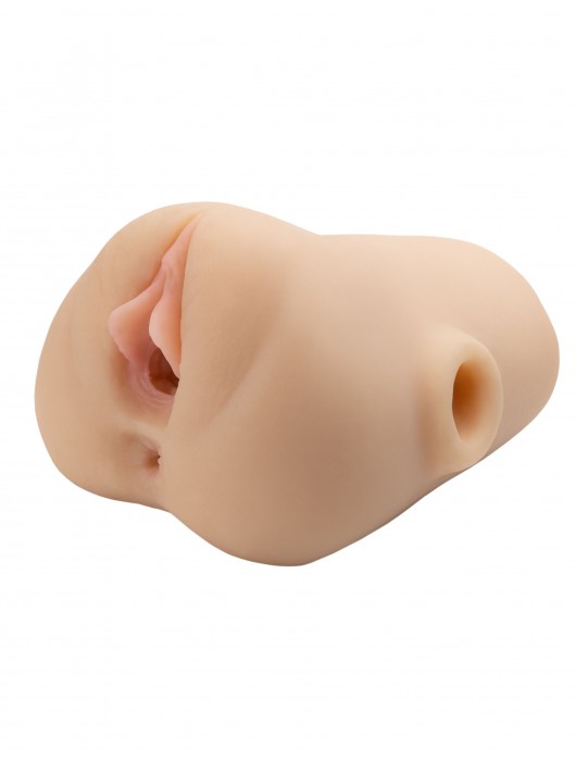 Телесный мастурбатор с вибрацией Double Pounder Vibrating Squeeze Stroker - Pipedream - в Новокузнецке купить с доставкой