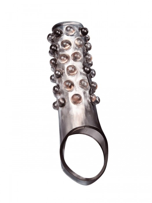 Дымчатая насадка на пенис с выпуклостями - 11 см. - Sex Expert - в Новокузнецке купить с доставкой