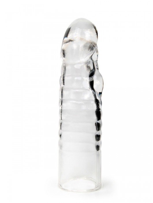Прозрачная закрытая насадка на член - 15 см. - Sex Expert - в Новокузнецке купить с доставкой