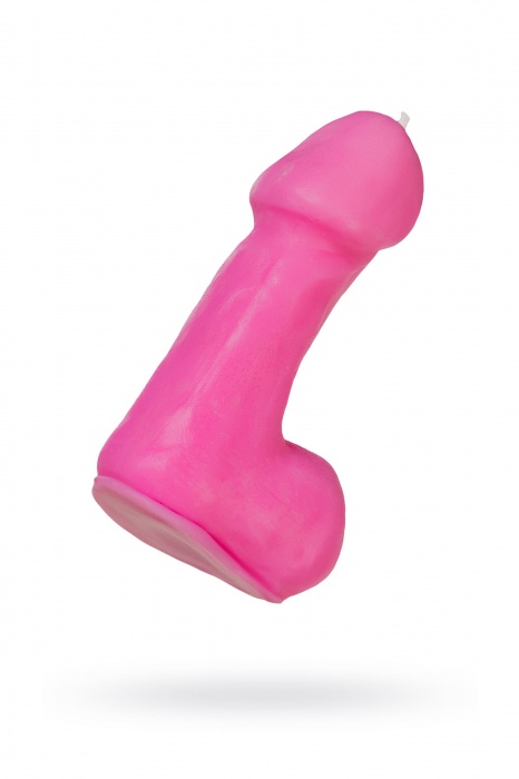 Розовая свеча в форме пениса - 47 гр. - Pecado - купить с доставкой в Новокузнецке