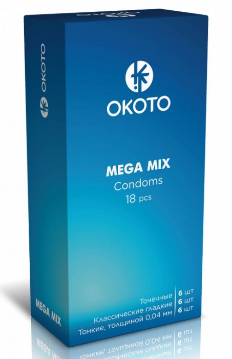 Презервативы OKOTO Mega Mix - 18 шт. - Sitabella - купить с доставкой в Новокузнецке