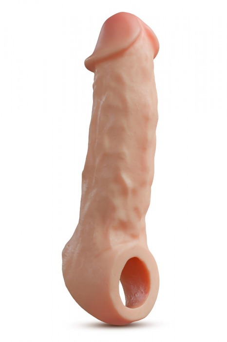 Телесная насадка-удлинитель Intrepid 9.25 Inch Realistic Penis Extender Sleeve - 23,5 см. - Blush Novelties - в Новокузнецке купить с доставкой