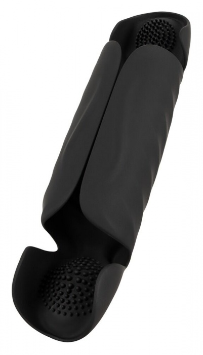 Черный вибромастурбатор с трехточечной стимуляцией Penis Trainer with 3 Point Stimulation - Orion - в Новокузнецке купить с доставкой