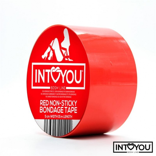 Красный скотч для фиксации Non-Sticky Bondage Tape - 15 м. - Intoyou - купить с доставкой в Новокузнецке