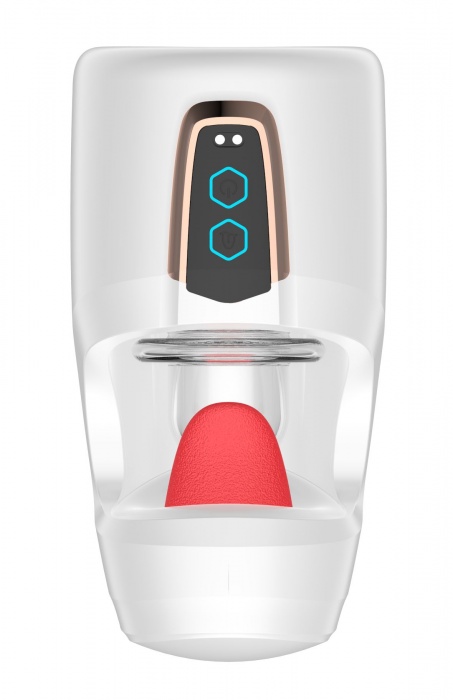 Белый мастурбатор с язычком и возвратно-поступательными движениями - Secwell - в Новокузнецке купить с доставкой