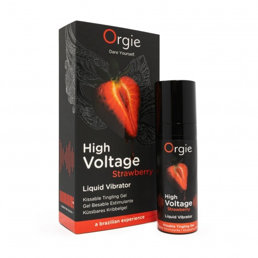 Жидкий вибратор Orgie High Voltage Strawberry - 15 мл. - ORGIE - купить с доставкой в Новокузнецке