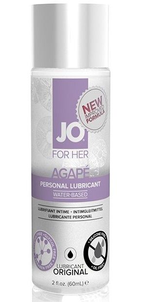 Лубрикант на водной основе для женщин JO AGAPE LUBRICANT ORIGINAL - 60 мл. - System JO - купить с доставкой в Новокузнецке