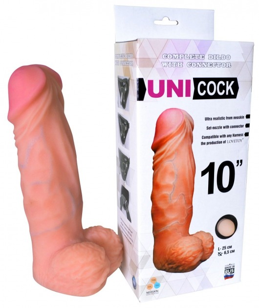 Фаллическая насадка Харнесс UNICOCK 10  - 25 см. - LOVETOY (А-Полимер) - купить с доставкой в Новокузнецке