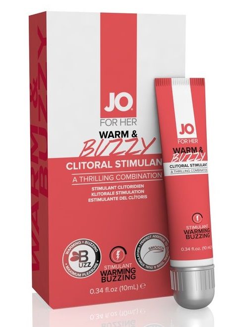 Клиторальный крем JO WARM   BUZZY CLITORAL GEL - 10 мл. - System JO - купить с доставкой в Новокузнецке