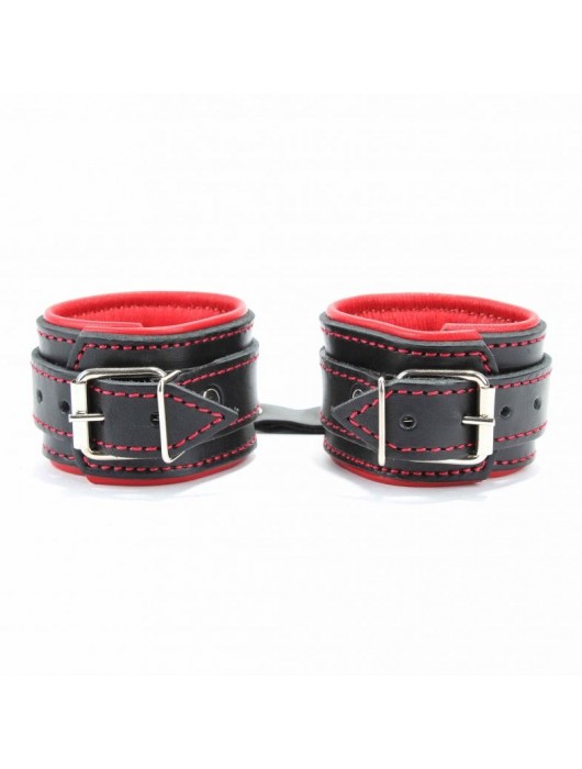Оковы на ноги с красным подкладом - БДСМ Арсенал - купить с доставкой в Новокузнецке